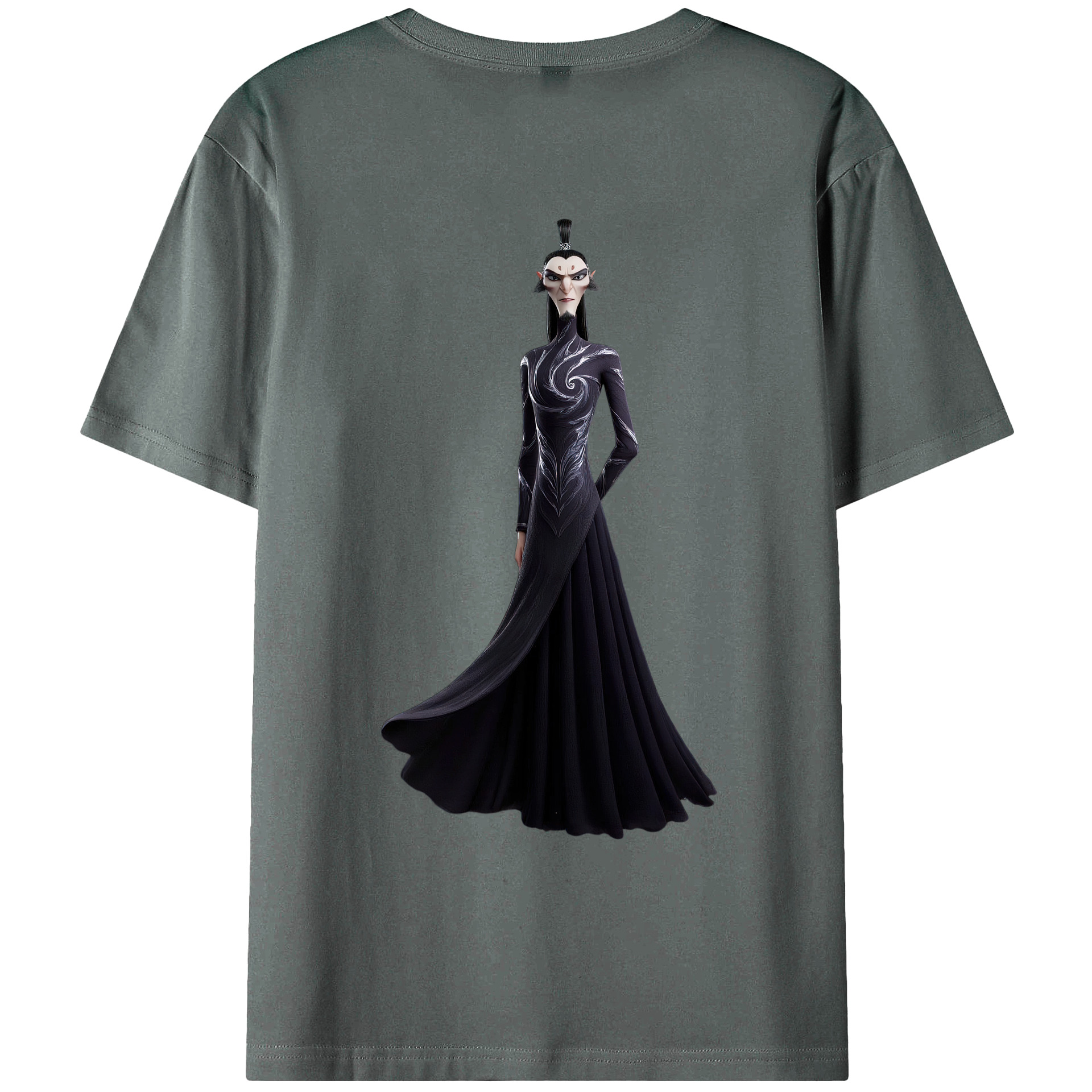 （画像用） Ne Zha 2 ナタ 魔童の大暴れ 綿100％ メンズ半袖Tシャツ（バックプリント） 通気性